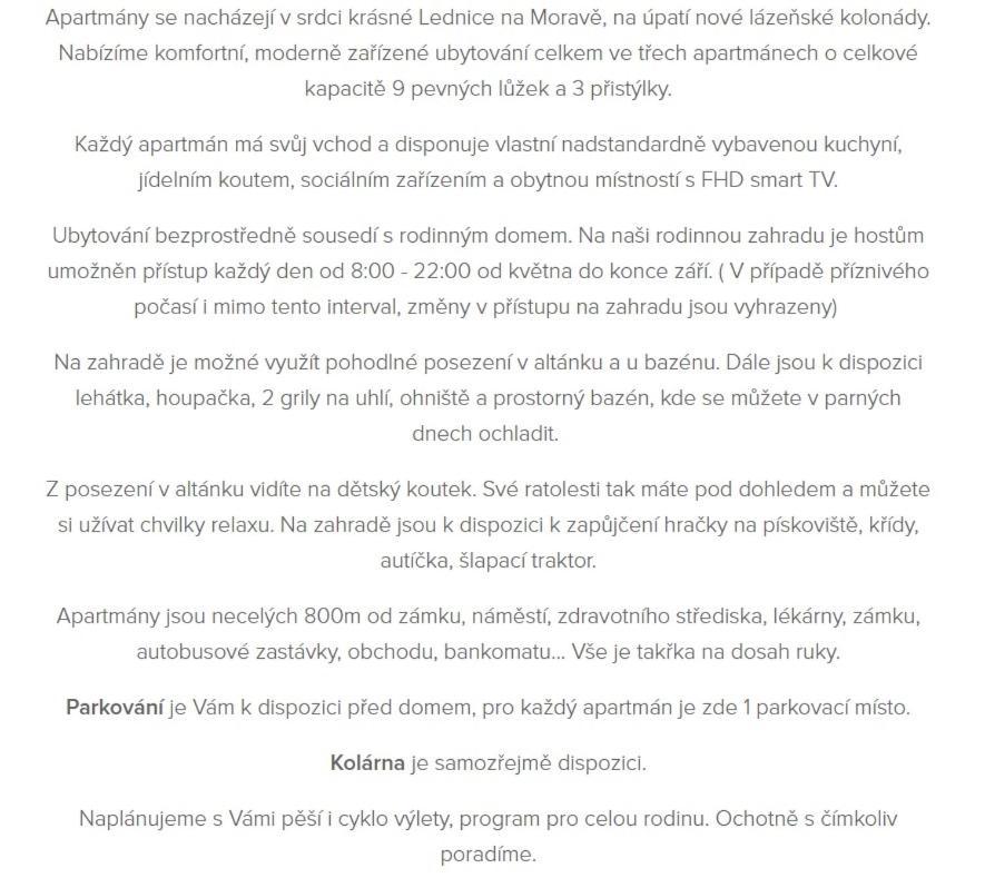 Apartmány na kolonádě Lednice Esterno foto
